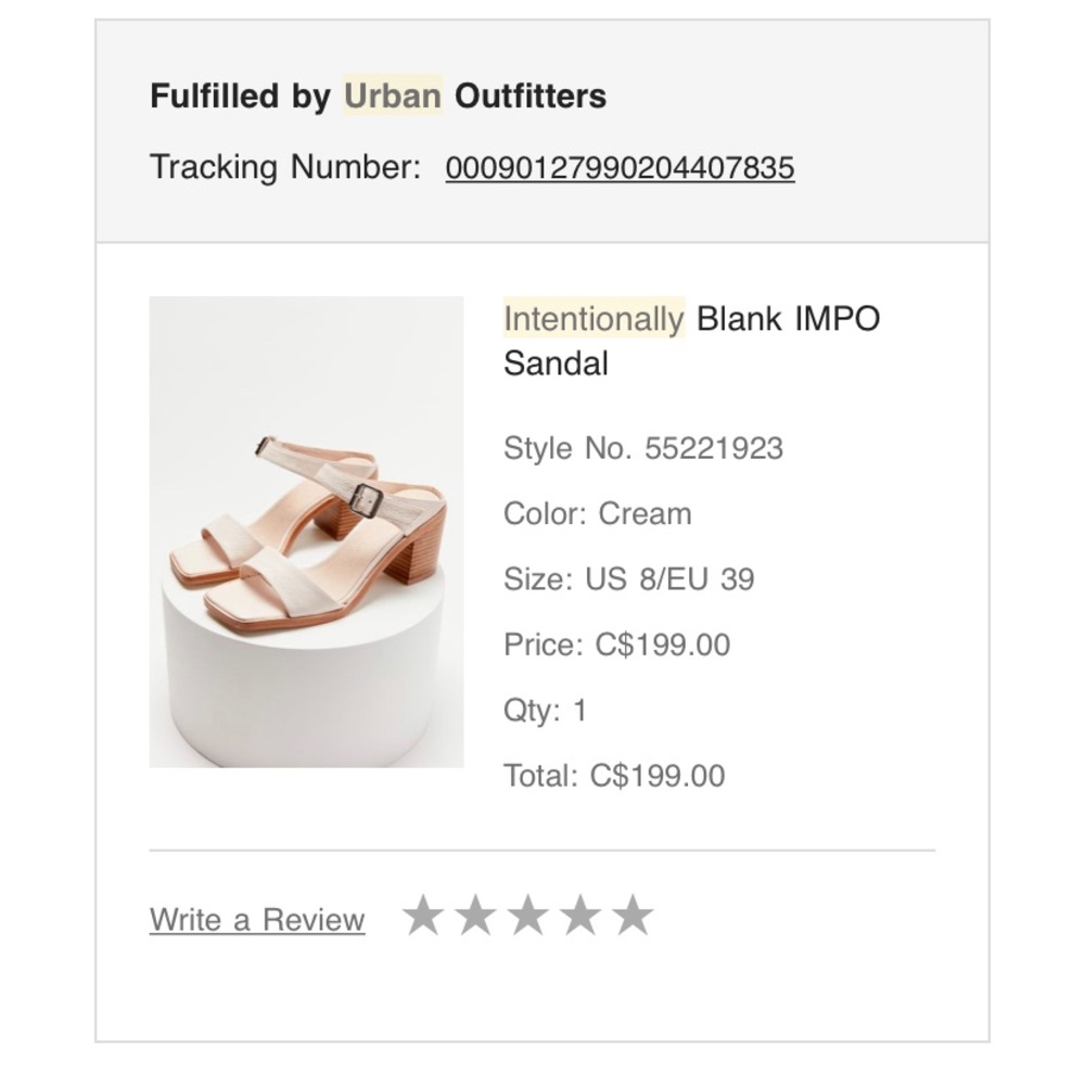 Intentionally Blank IMPO sandals